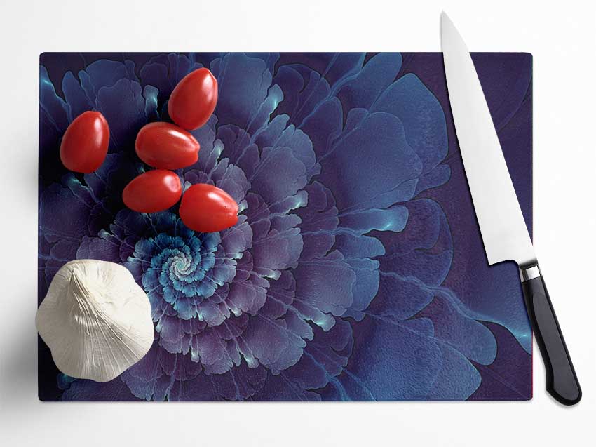 The Swirl Of Petals Glass Chopping Board