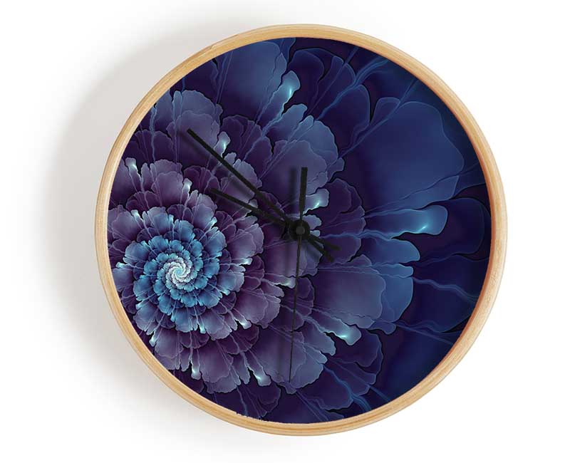 The Swirl Of Petals Clock - Wallart-Direct UK