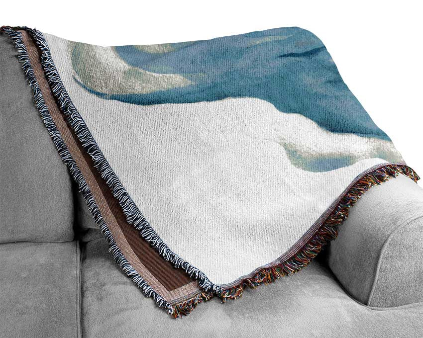 Paper Boat Down The Stream Woven Blanket