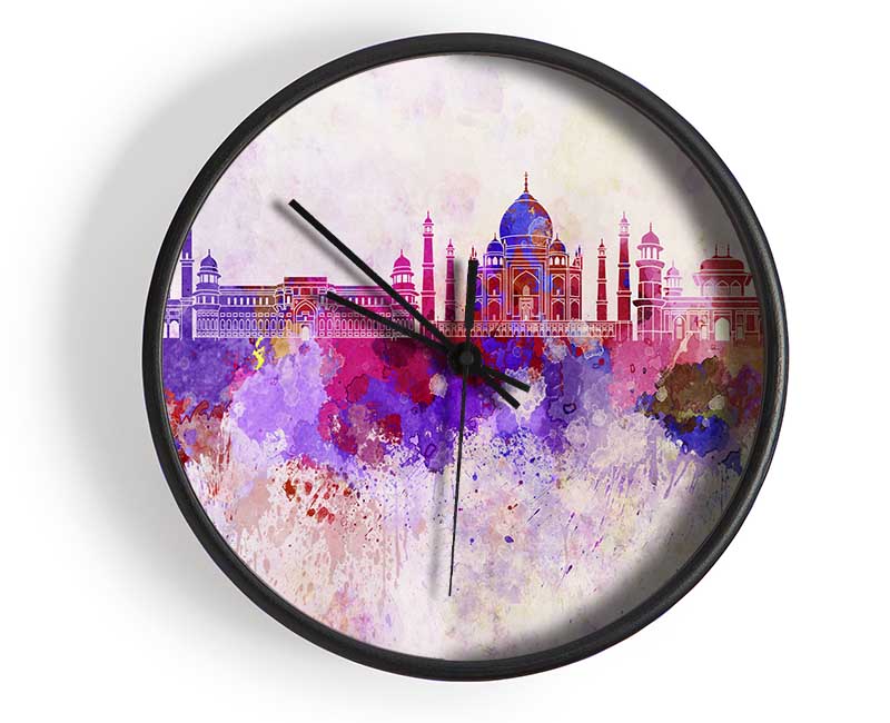 Color Explosion Dubai Clock - Wallart-Direct UK