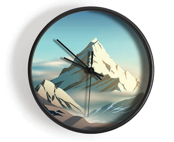 On Top A Mountain Peak Digital Clock - Wallart-Direct UK