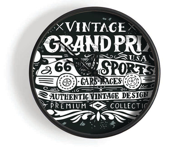 Vintage Grand Prix Type Clock - Wallart-Direct UK