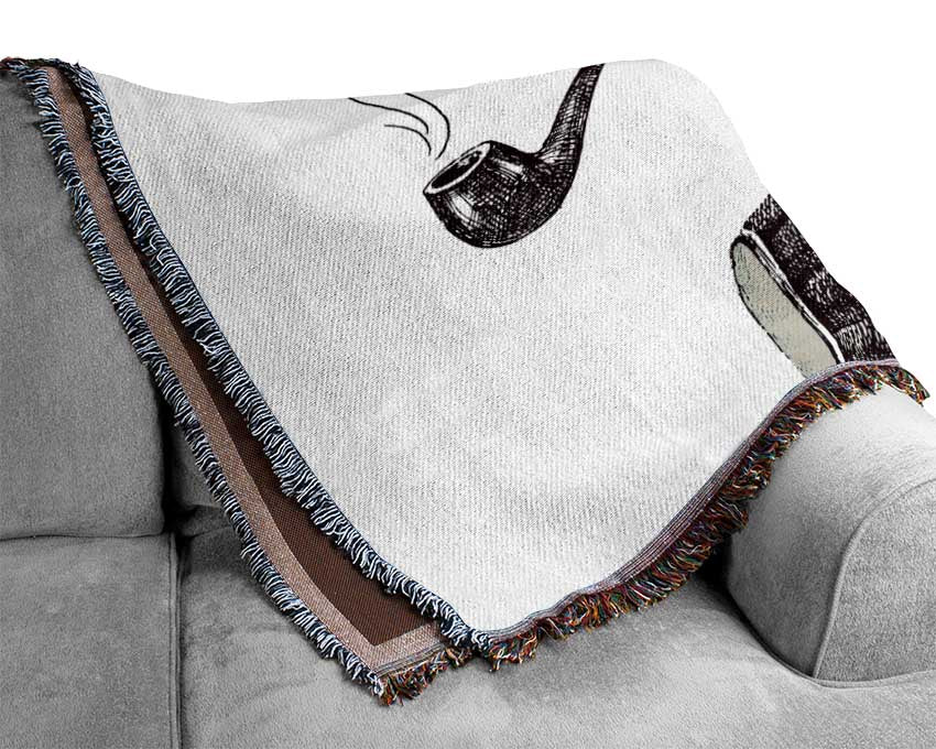 The Giraffe With Glasses Woven Blanket