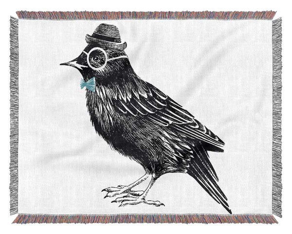 Hipster Crow Woven Blanket