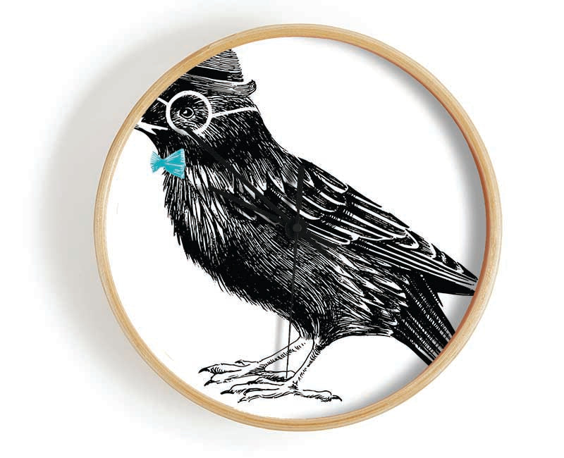 Hipster Crow Clock - Wallart-Direct UK