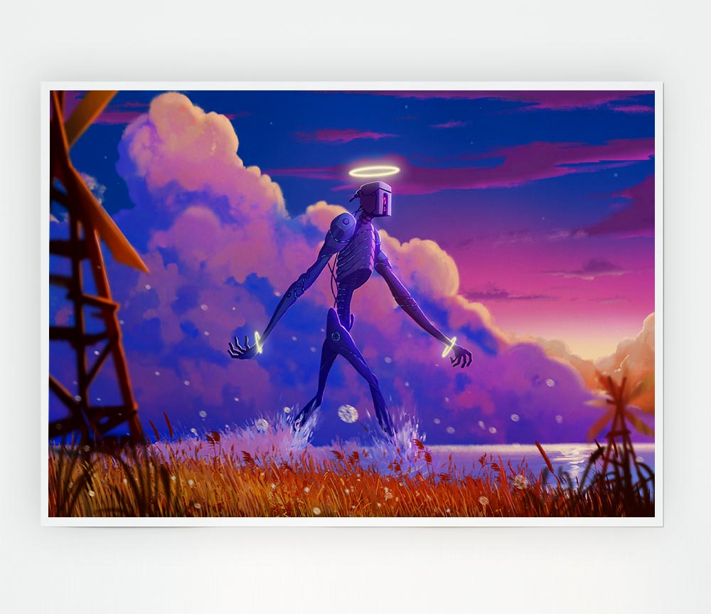 The Robot Halo Print Poster Wall Art