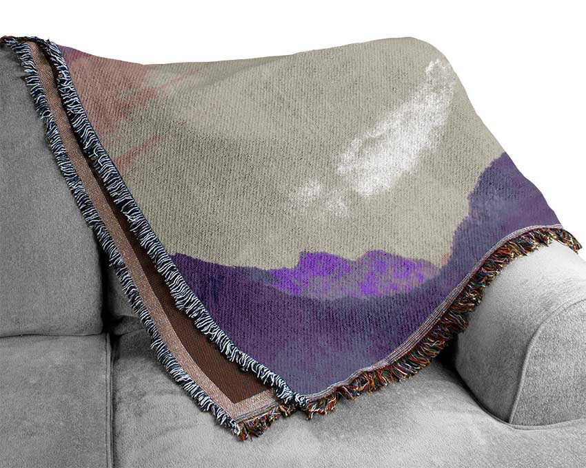 Lavender Mountain Top Woven Blanket