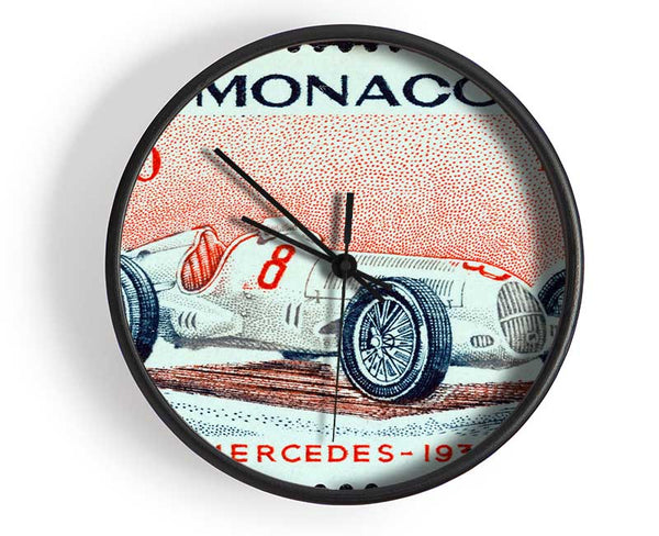 Monaco Race Stamp Clock - Wallart-Direct UK