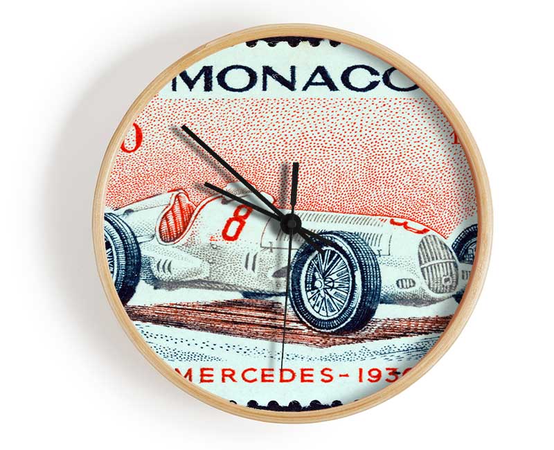 Monaco Race Stamp Clock - Wallart-Direct UK