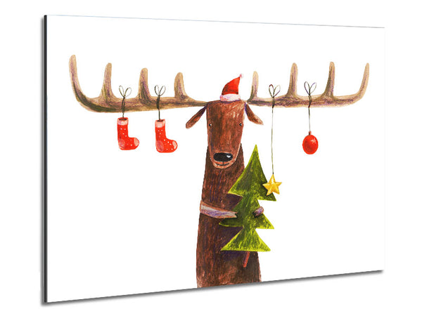 Reindeer At Christmas Antlers