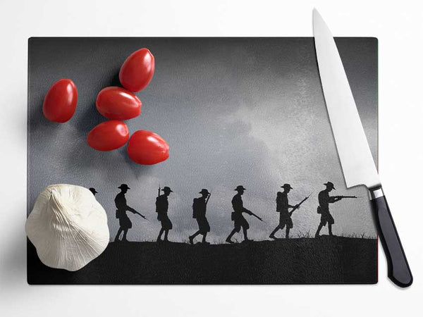 The Troops Silhouette Glass Chopping Board