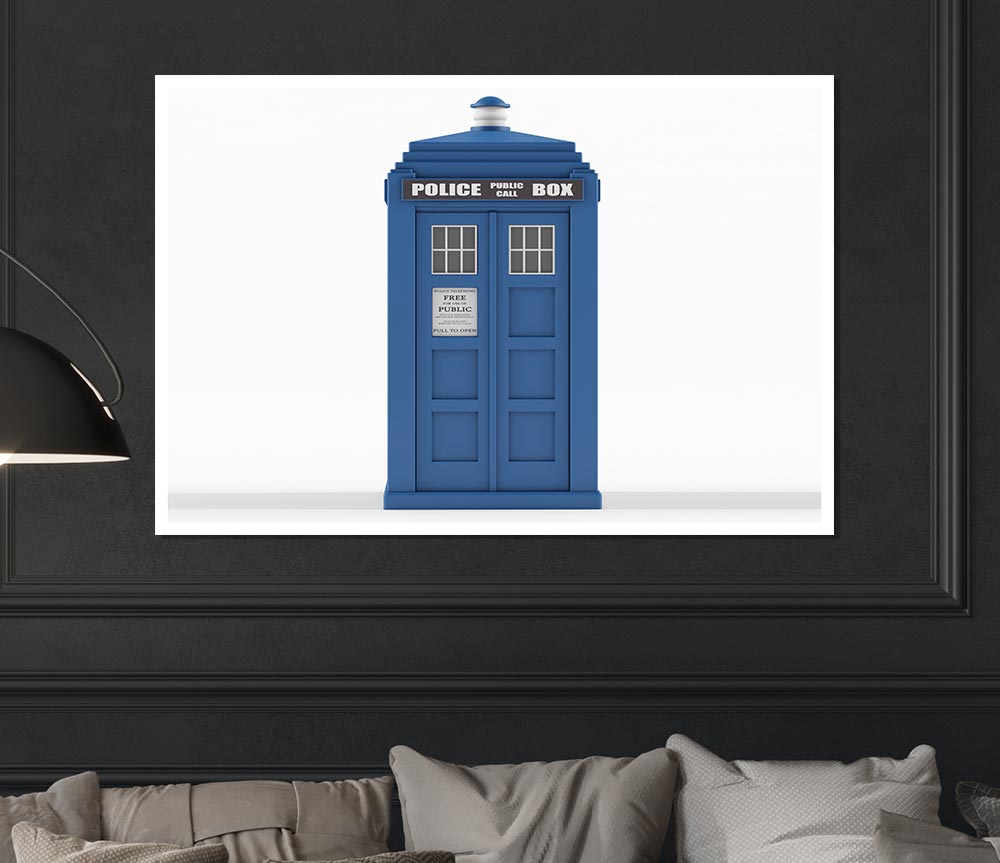 The Blue Police Box Print Poster Wall Art