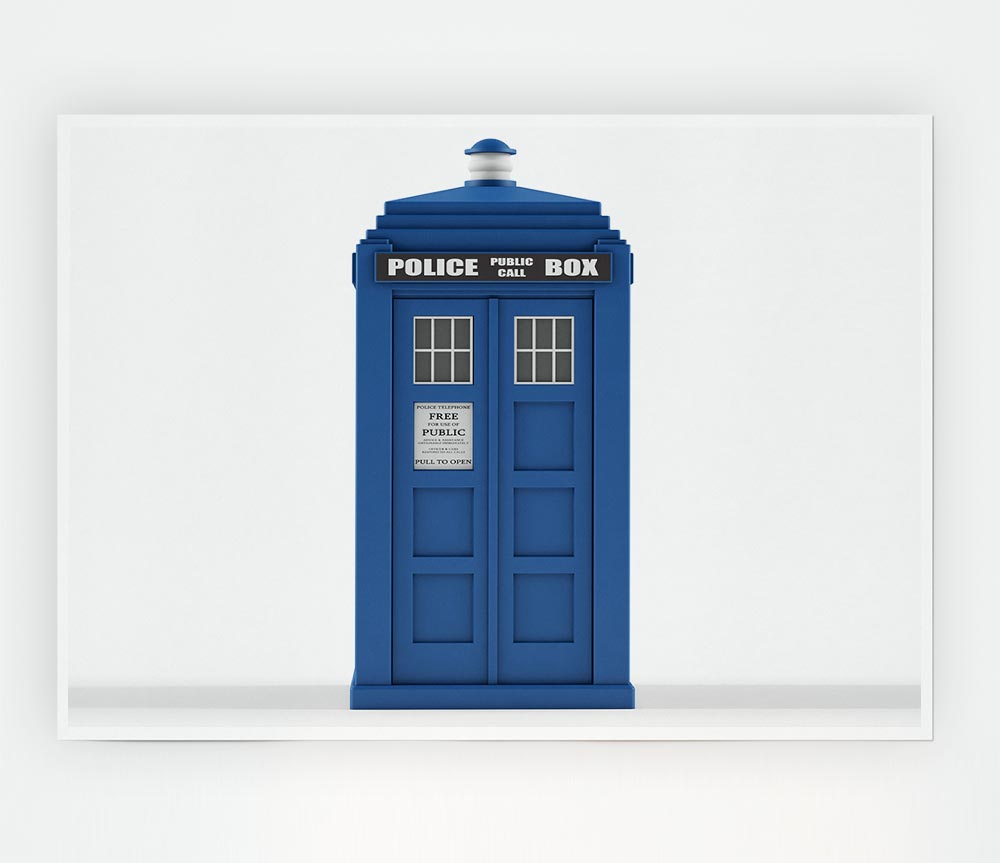 The Blue Police Box Print Poster Wall Art