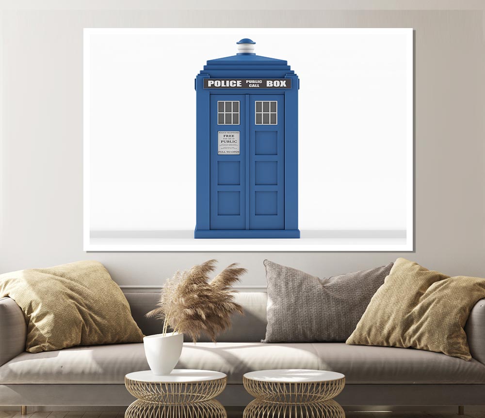 The Blue Police Box Print Poster Wall Art