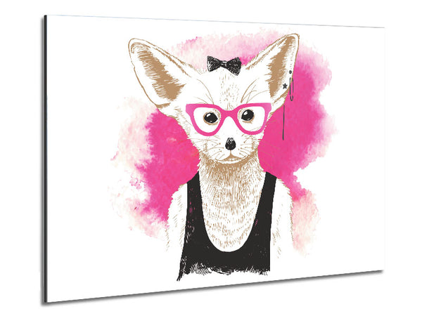 Arctic Fox Bow Pink Glasses