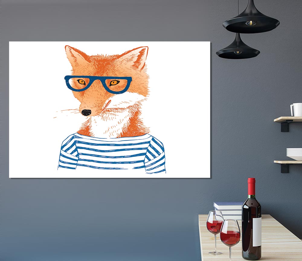 The Nerd Fox Print Poster Wall Art