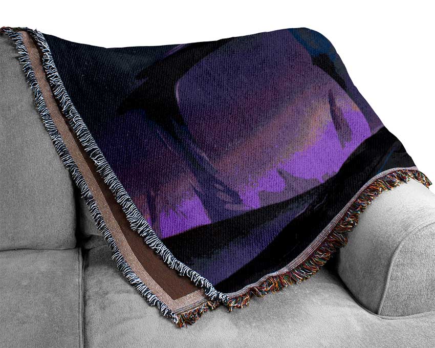 The Purple Planet Woven Blanket