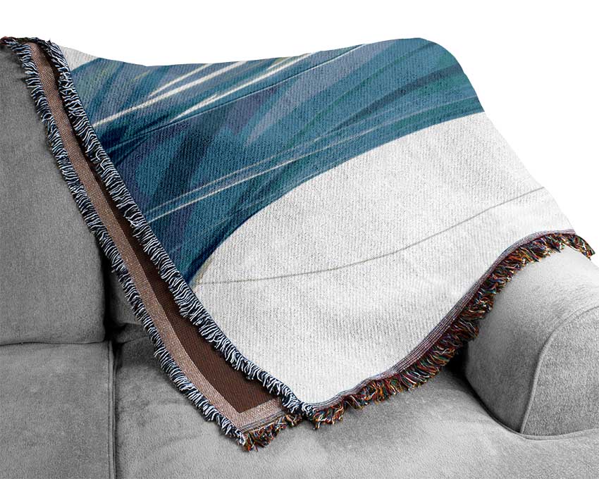 The Flow Of Blue Serenity Woven Blanket