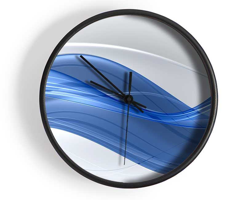 The Flow Of Blue Serenity Clock - Wallart-Direct UK