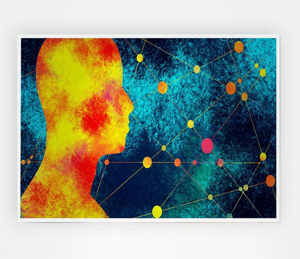 The Orange Mind Print Poster Wall Art