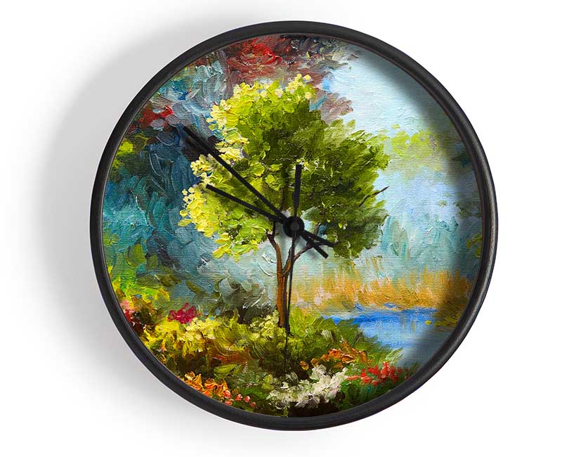 The Tree In The Beautiful Woodland Clock - Wallart-Direct UK