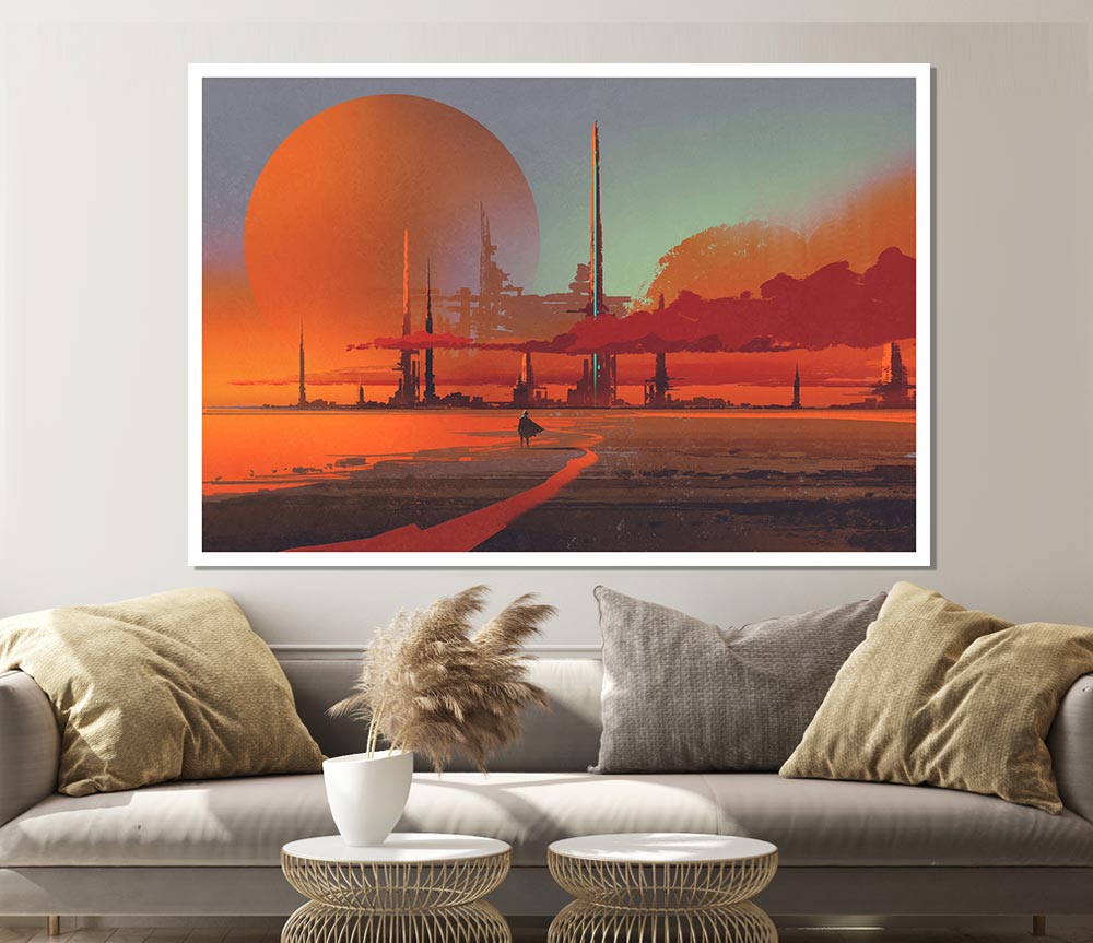 The City Evacuation Print Poster Wall Art