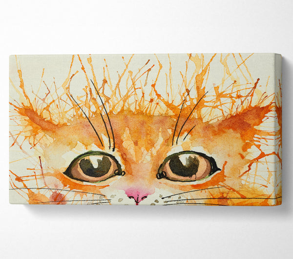 Watercolour Ginger Cat Splat