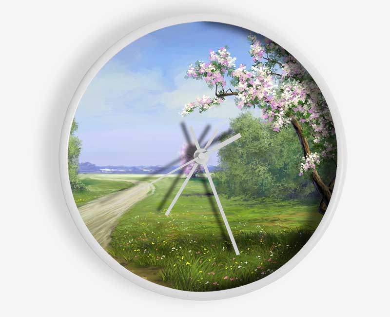 The Road Through The Blossom Clock - Wallart-Direct UK