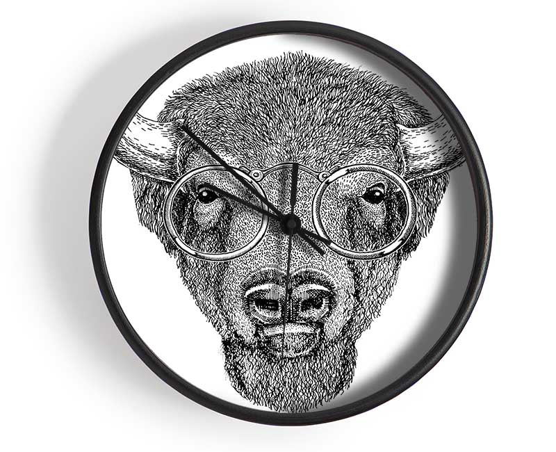 Glasses On A Bison Clock - Wallart-Direct UK