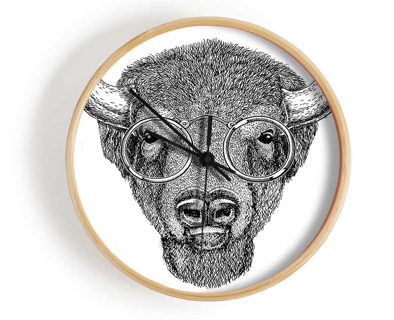 Glasses On A Bison Clock - Wallart-Direct UK