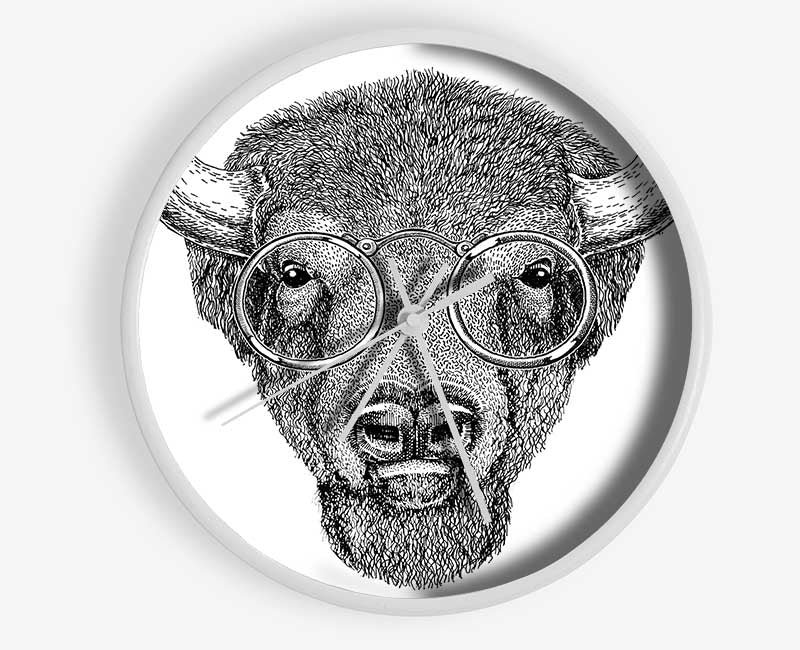 Glasses On A Bison Clock - Wallart-Direct UK