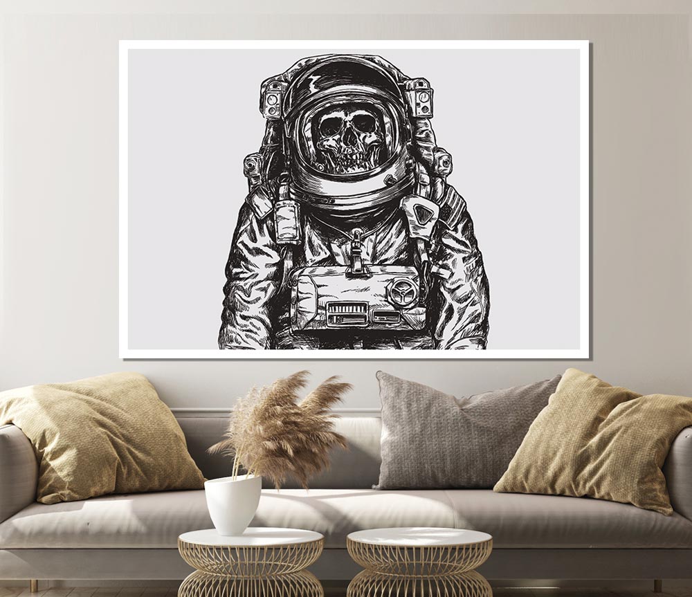 The Skeleton Space Explorer Print Poster Wall Art