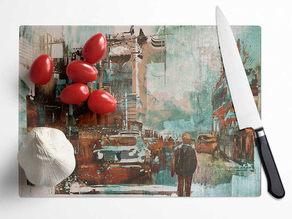 The Lonely Town Fracture Glass Chopping Board