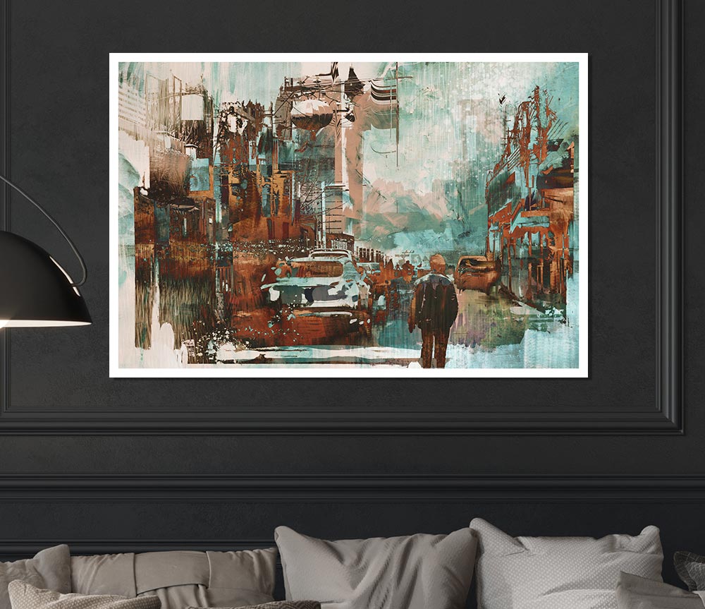 The Lonely Town Fracture Print Poster Wall Art