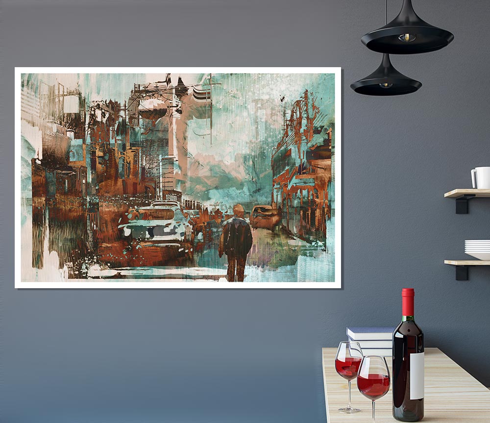 The Lonely Town Fracture Print Poster Wall Art