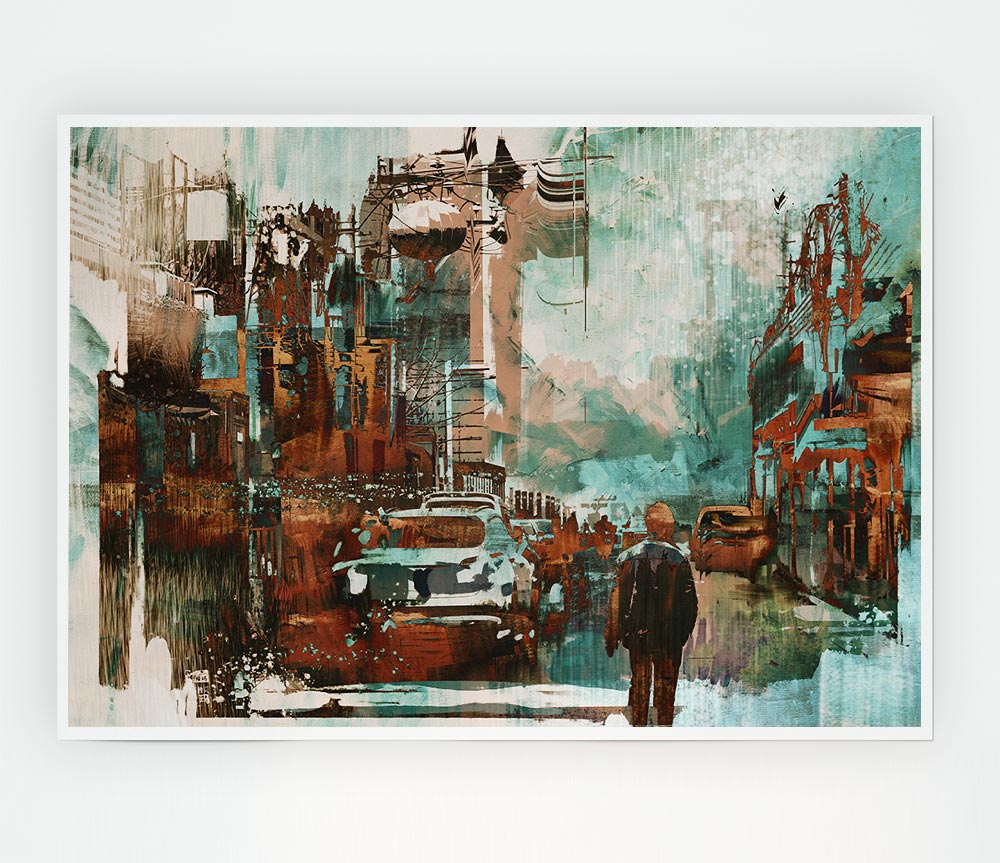 The Lonely Town Fracture Print Poster Wall Art