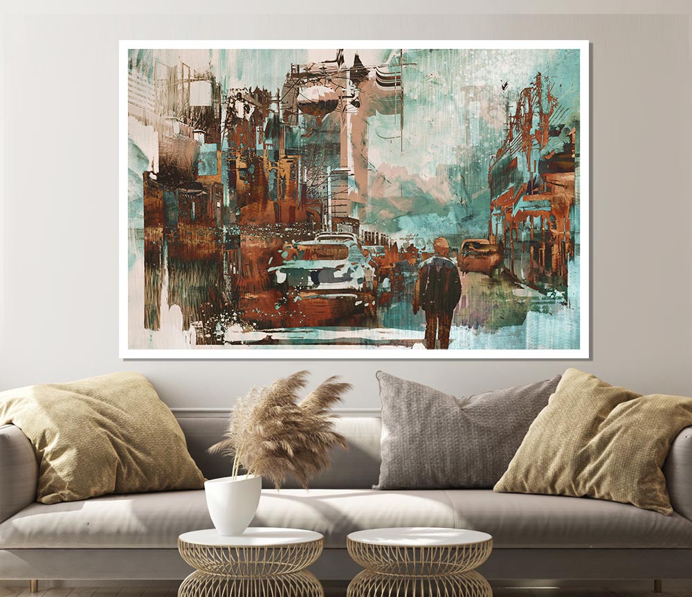 The Lonely Town Fracture Print Poster Wall Art