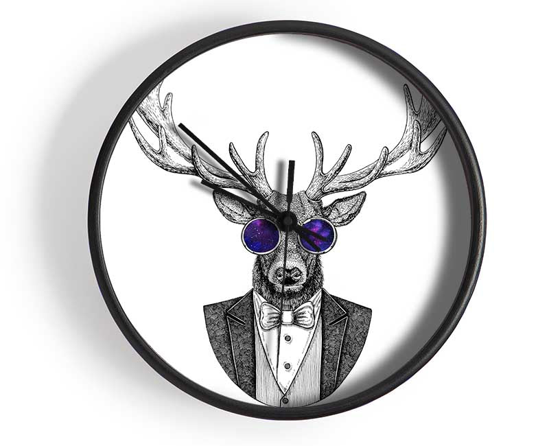 Glasses Deer Clock - Wallart-Direct UK