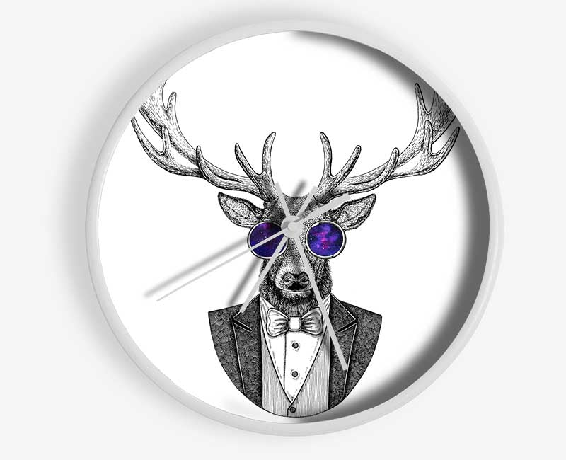 Glasses Deer Clock - Wallart-Direct UK