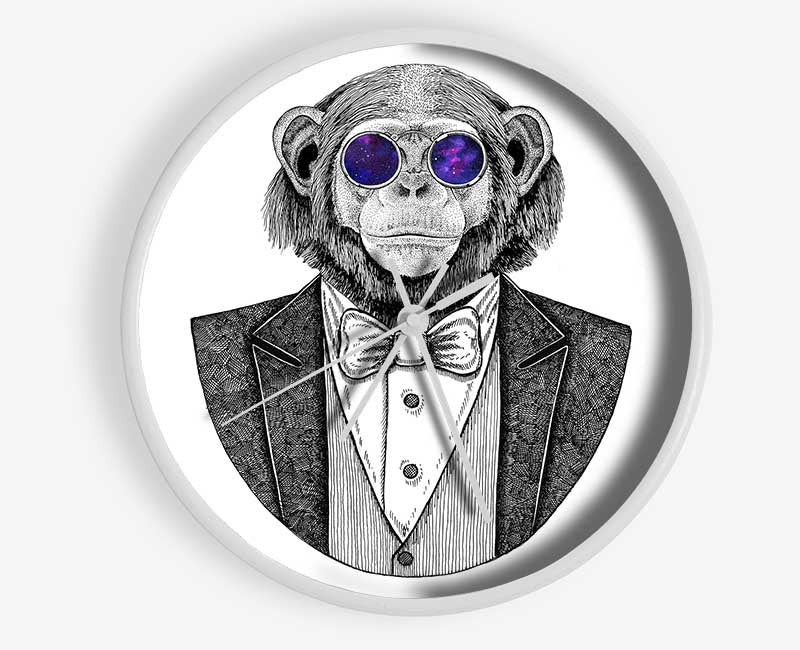 Glasses Chimpanzee Clock - Wallart-Direct UK