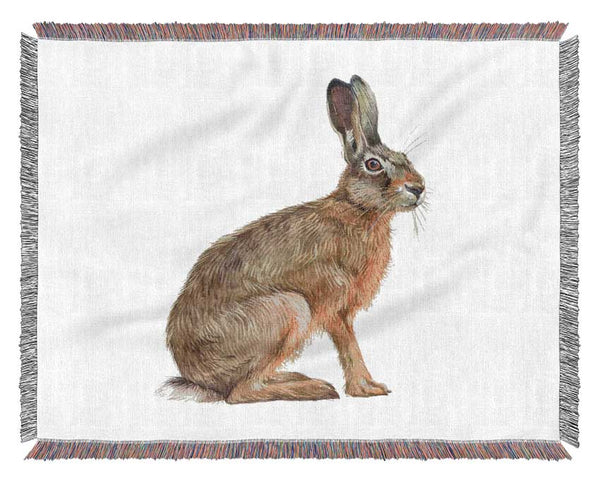 The Hare Alone Woven Blanket