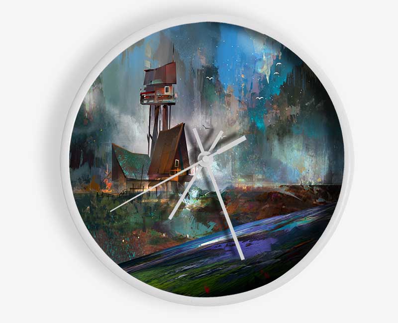 The Abandoned Truck Stop Clock - Wallart-Direct UK