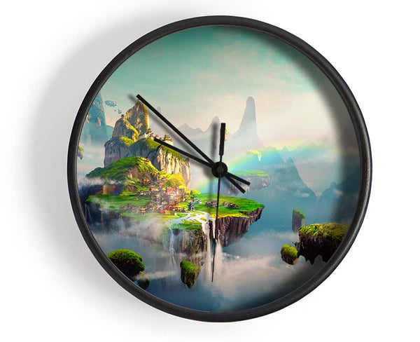 Floating City Paradise Clock - Wallart-Direct UK