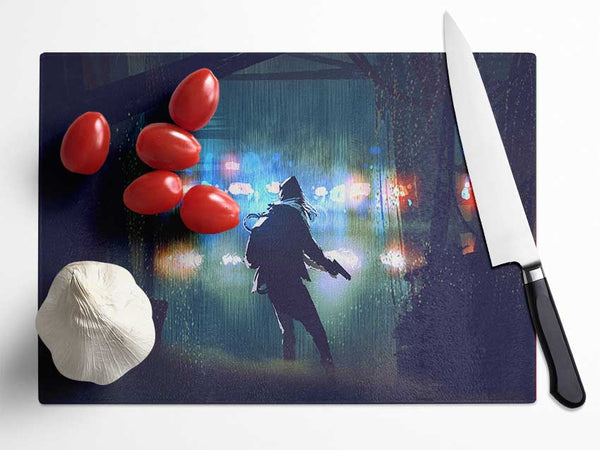 Out To Fight Justice Glass Chopping Board