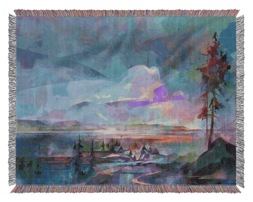 Beyond The Trees Is Bliss Woven Blanket