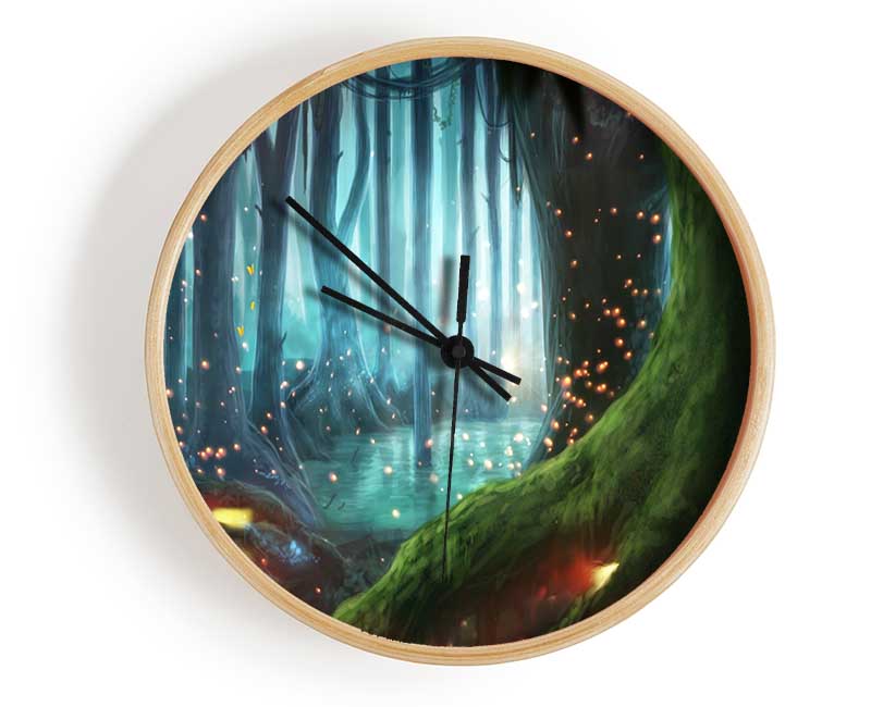 Magical Forest Orbs Clock - Wallart-Direct UK