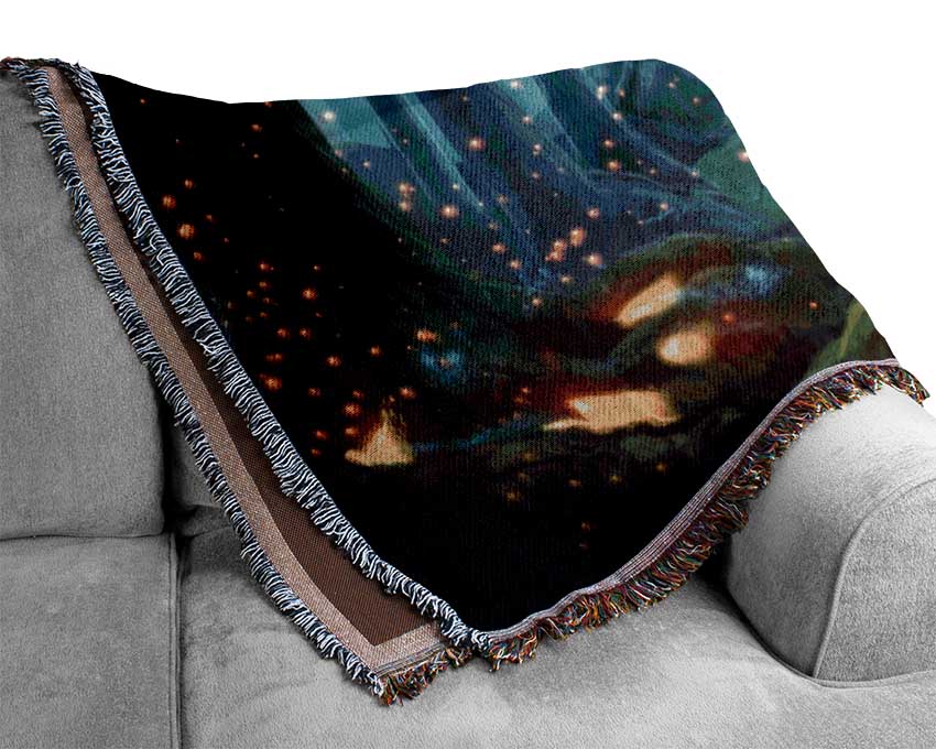 Magical Forest Orbs Woven Blanket