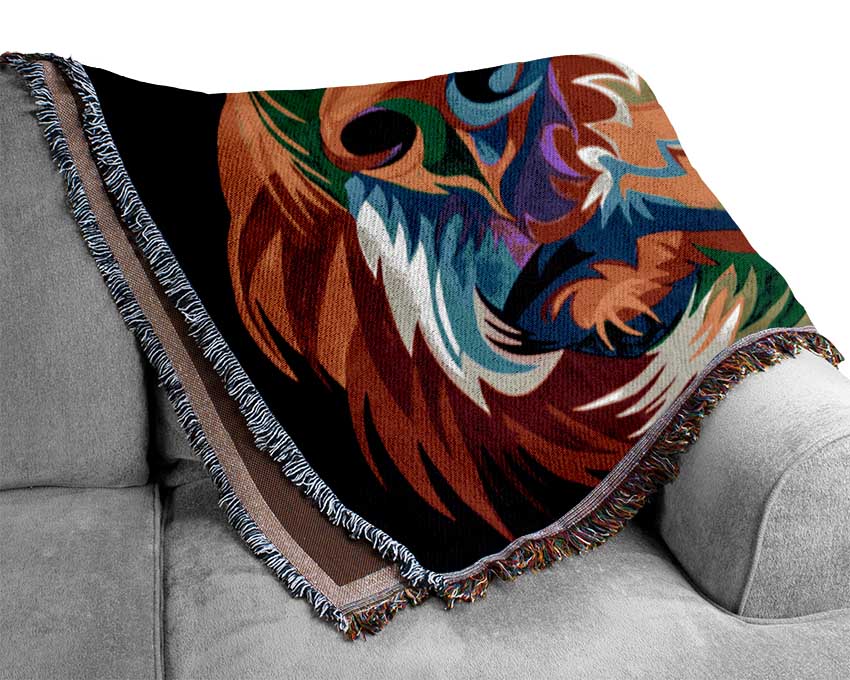 The Stunning Colourful Dog Woven Blanket