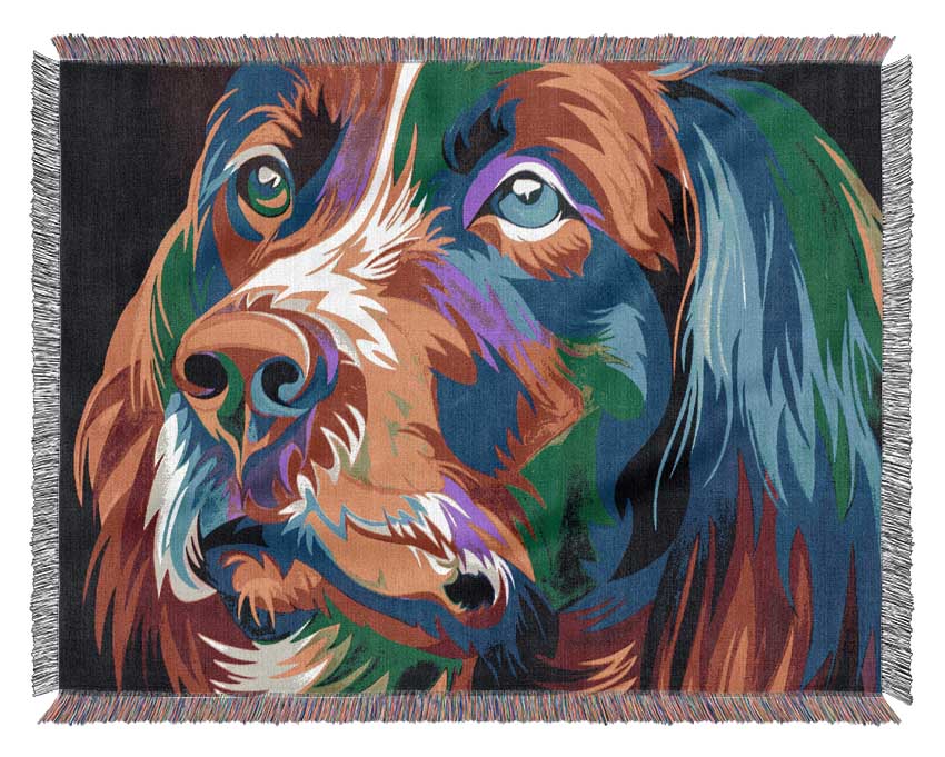 The Stunning Colourful Dog Woven Blanket