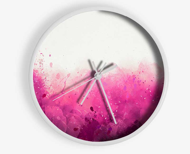 Pink Blushes Of Colour Clock - Wallart-Direct UK